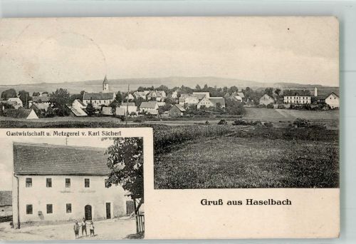 92421 W8460 Haselbach , Oberpf - Gasthaus-Metzgerei Sächerl