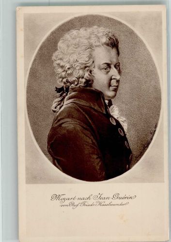 sign. Guerin, Jean Portrait des Komponisten Passepartout Mozart, W. A. Künstlerkarte