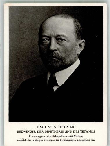 W3550 Marburg Portrait von Emil von Behring Verlag Heinrich Hoffmann Medizin 1940 Sonderstempel