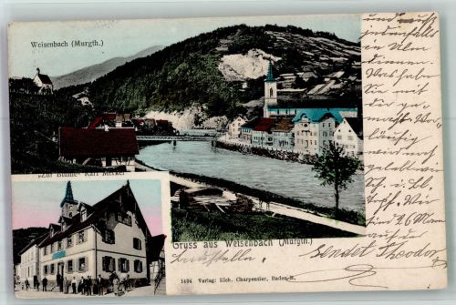 76599 W7566 Weisenbach , Murgtal 1910 - Gasthaus zur Blume Die Murg Murgtal