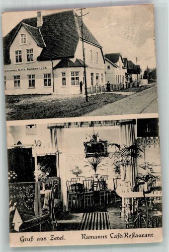 26340 W2932 Zetel 1916 Foto AK Gasthaus-Cafe Ramann Gaststube