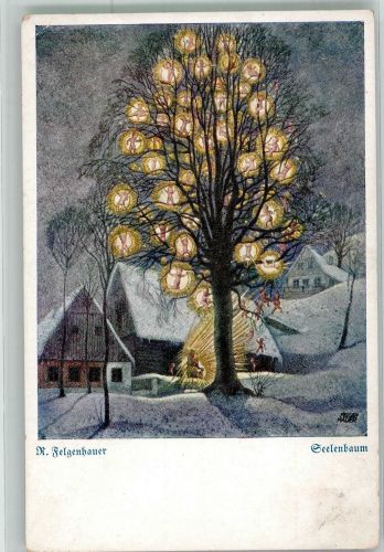 sign. Felgenhauer Seelenbaum Karte 31.3244 Wia Künstlerkarte