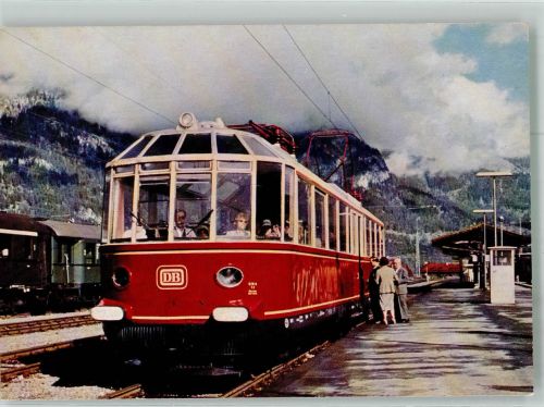 Der Gläseren Zug der Bundesbahndirektion München Straßenbahn Foto AK