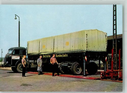 Sattelschlepper der Deutschen Bundesbahn Fotograf Säuberlich Lkw Foto AK