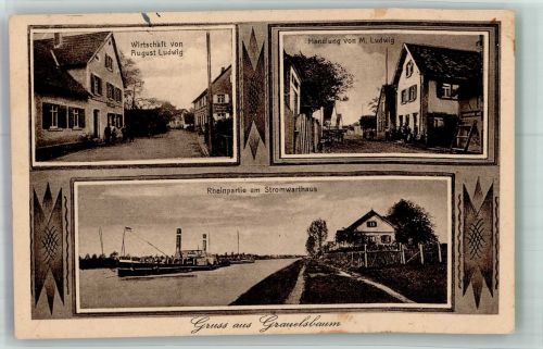 77839 W7585 Grauelsbaum - Stromwarthaus Rhein Rheindampfer Gasthaus Ludwig Handlung Ludwig