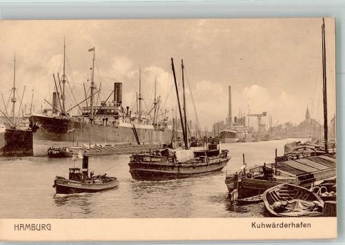 W2000 Hamburg Dampfer Geeste im Kuhwärderhafen Handelsschiff