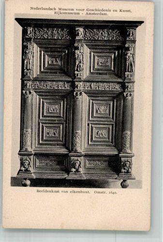 Amsterdam Skulpturenschrank aus Eichenholz aus dem Jahre 1640 im Rijksmuseum Holzverarbeitung