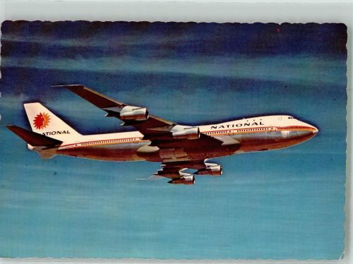 Eine Boeing 747 der Fluggesellschaft National Airlines Flugzeug nach 1945 Foto AK