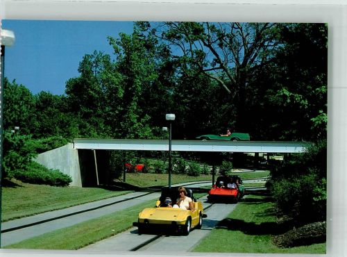 Sportwagen-Bahn im Freizeitpark Kings Dominion in Doswell Virginia USA Jahrmarkt Foto AK