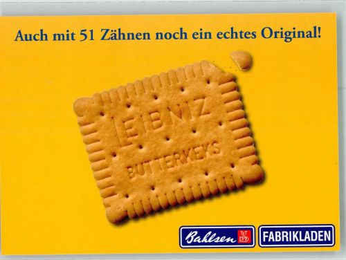 W1000 Tempelhof Leibniz Butterkeks Bahlsen Fabrikladen Lichtenberg und Wittenau Werbung Bahlsen Keks Werbe AK