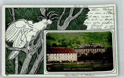 72250 W7605 Bad Peterstal-Griesbach 1901 - Jugendstil Kakadu Bad Freiersbach