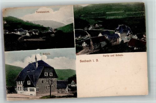 77889 W7596 Seebach , Baden - Schulhaus An der Schule