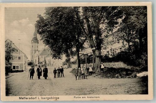 Meffersdorf Uniecice Foto AK Meffersdorf Gasthaus Gerichts-Kretscham