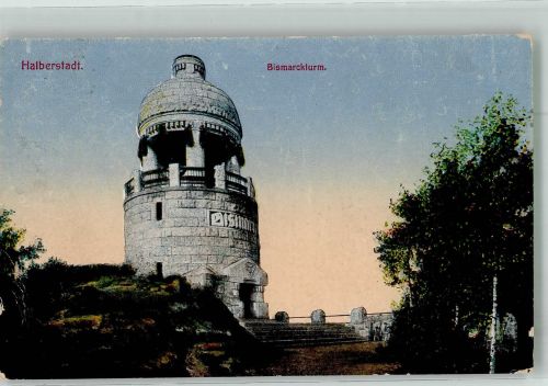 O3600 Halberstadt Bismarckturm Verlag Lederbogen Nr. 128 Bismarckdenkmal 1921