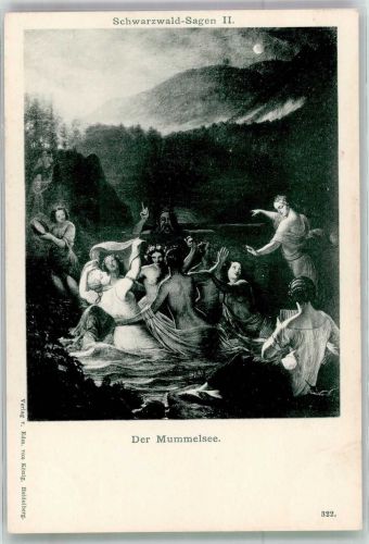 W7596 Mummelsee Die Sage vom Mummelsee Verlag Edm. von König 322 Nixe Künstlerkarte