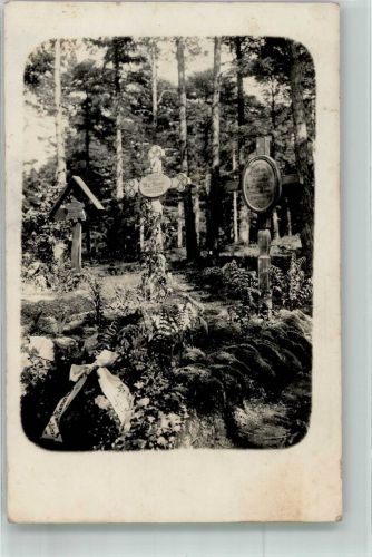 Ein deutscher Soldatenfriedhof im Felde WK I Kriegsgrab Privatfoto AK