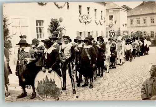 93413 W8490 Cham , Oberpf 1925 Privatfoto AK 300 Jahresfeier Rückkehr der Stadt Cham zu Bayern 1925 Schützen-Festzug