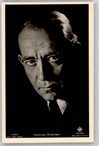 Portrait von Mathias Wieman Fotograf Binz Film-Foto-Verlag 3571/1 Filmschauspieler Foto AK