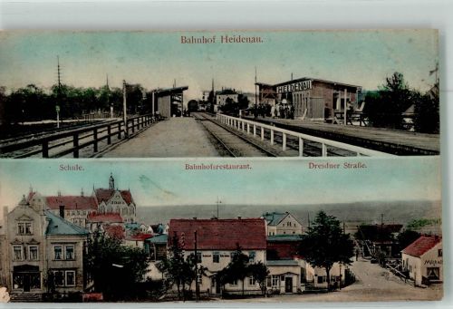 01809 O8312 Heidenau , Sachs - Bahnhof Heidenau Bahnhofgasthaus Schlule Dresdner Strasse