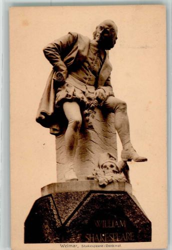 O5300 Weimar , Thür Denkmal von William Shakespeare Verlag Zedler & Vogel 1739 Shakespeare
