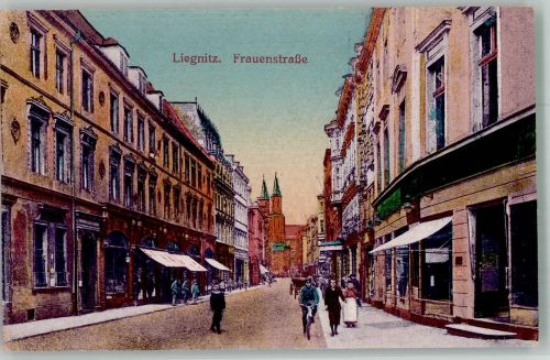 Liegnitz Legnica Foto AK Frauenstrasse