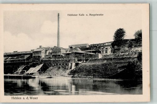 37619 W3452 Hehlen b Holzminden Foto AK Hehlener Kalk- und Mergelwerke