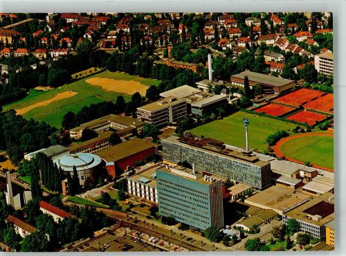 W6000 Frankfurt am Main Fliegeraufnahme vom Hessischen Rundfunk Radio Foto AK