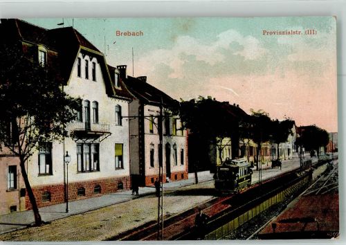 66111 W6600 Brebach-Fechingen 1915 - Provinzialstrasse Strassenbahn