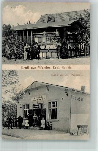 16818 O1951 Werder b Neuruppin - Bienenhaus Gasthaus von Albert Papenbrock