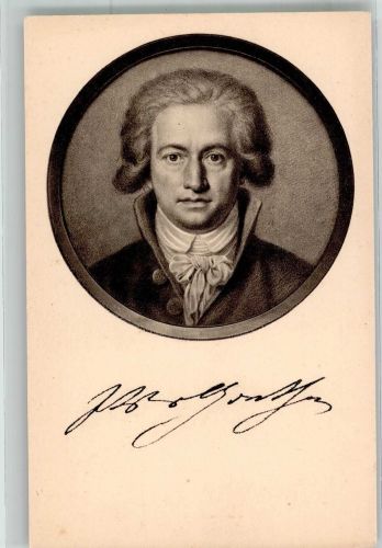 W6000 Frankfurt am Main sign. Lips, Johann Portrait des Nationaldichters im Jahre 1791 im Goethemuseum Goethe Künstlerkarte