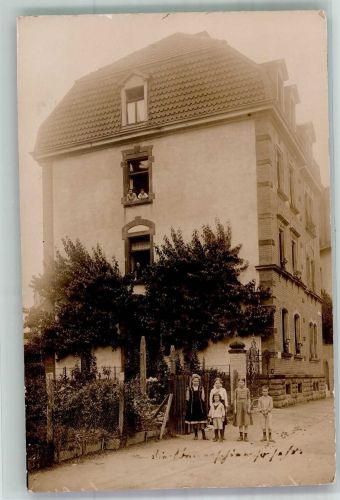 77652 W7600 Offenburg 1913 Privatfoto AK Wohnhaus Kinder