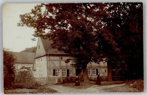 16766 O1421 Staffelde b Kremmen 1907 Privatfoto AK Bauernhaus Ort handschriftlich