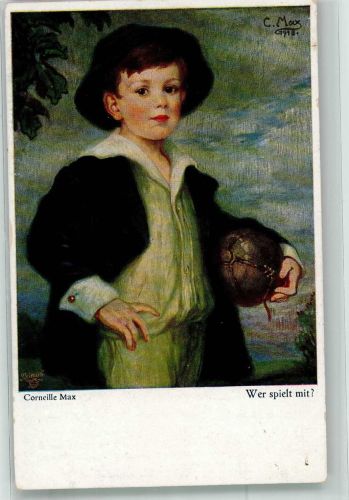 Kleiner Junge mit einem Ball Primus Verlag Wohlgemuth & Lissner Nr. 5083 Max, Corneille 1920 Künstlerkarte
