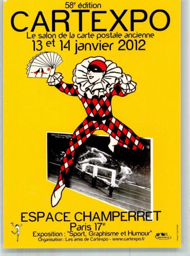 Paris CARTEXPO Messe für antike Postkarten Ausstellung 2012 Werbe AK