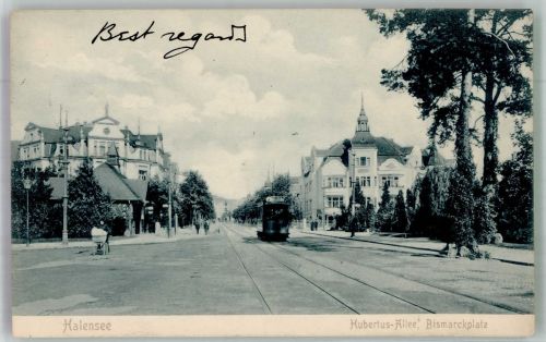 10115 W1000 Halensee 1900 - Hubertus-Allee Bismarckplatz Strassenbahn
