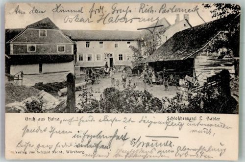 W6301 Haina , Hof Schlossbrauerei L. Gabler Brauerei Foto AK