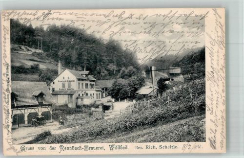 W7547 Bad Wildbad im Schwarzwald Rennbach-Brauerei Brauerei 1904