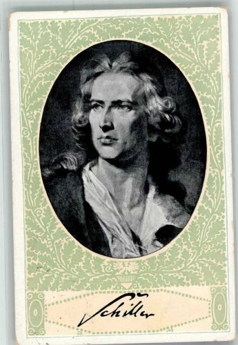 Portrait von Friedrich Schiller Verlag des Vereines Südmark Nr. 158 Vignette Schulvereinähnliche Künstlerkarte