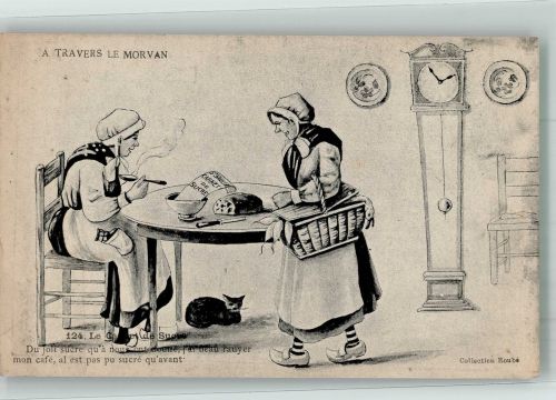 A travers le Morvan Le Carnet de Sucre Humor Künstlerkarte