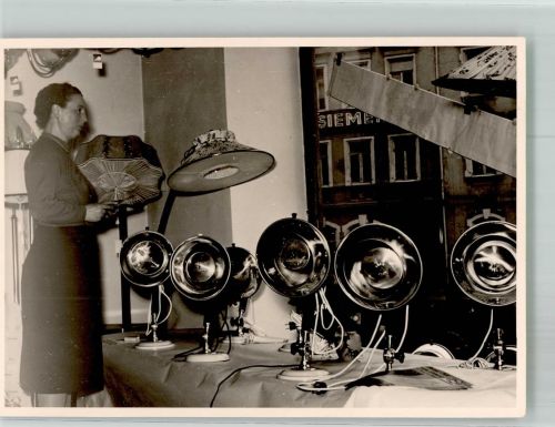 Vintage Tischlampen von Siemens Lampe Foto AK