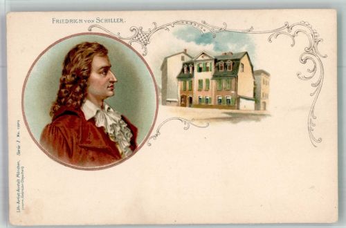 Wohnhaus oder Geburtshaus Schiller Lithographie