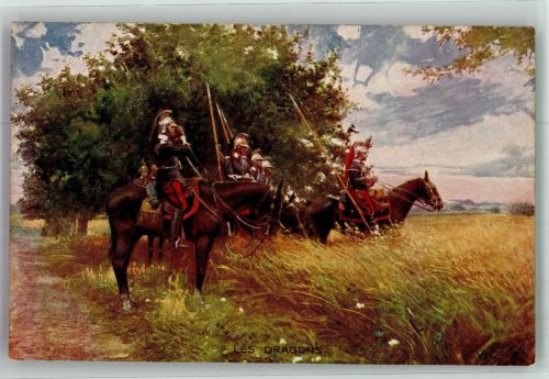 K. u. k. Dragoner Artillerie WK I Künstlerkarte