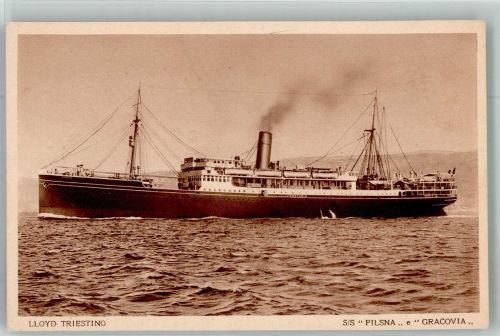 Lloyd Triestino SS Pilsna Dampfer