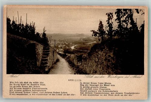 Ahr-Lied Blick a.d. Weinbergen in`s Ahrtal Liederkarte