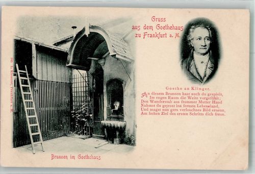 W6000 Frankfurt am Main Brunnen im Goethehaus Goethe