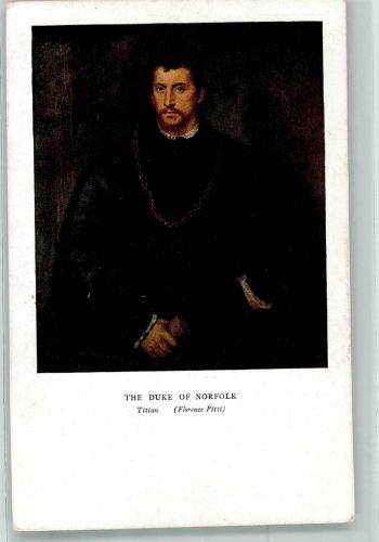 Zürich sign. Titian The Duke of Norfolk Ausstellung der Bruckmann und Medicidrucke bei Bodmer Werbung Druckerzeugnis 1933 Künstlerkarte