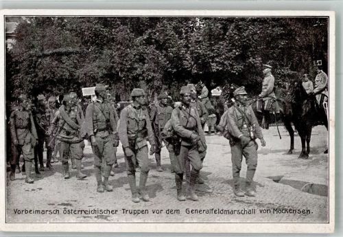 Vorbeimarsch österr. Truppen v.d. Generalfeldmarschall Mackensen