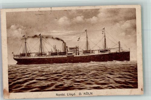 Dampfer Köln 1940 gestrandet Norddeutscher Lloyd 1925
