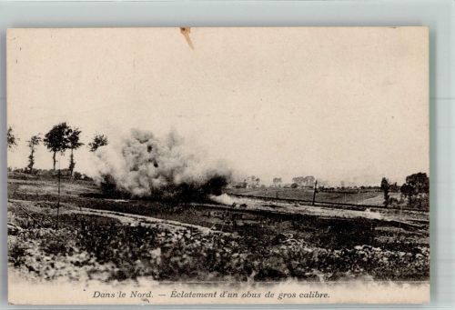 Explosion eines großkalibrigen Shrapnells Westlicher Kriegsschauplatz