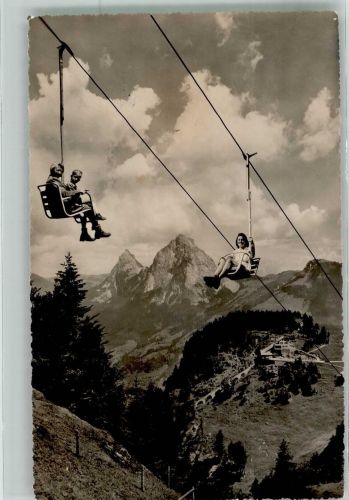 Beatenberg Sessellift Stoos-Frohnalpstock Photoglob 3417 Sessellift 1940 Foto AK